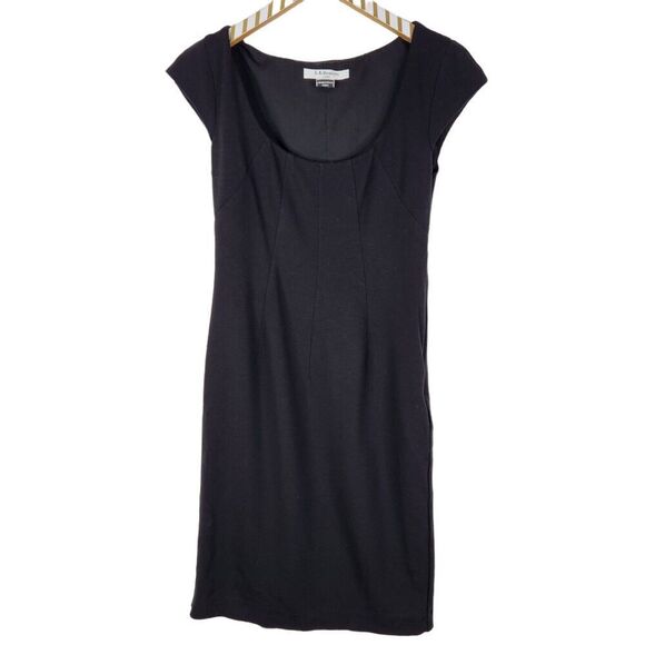 LK Bennett Dresses & Skirts - L.K. BENNETT Dress‎ Womens 4 Black Cap Sleeve Shift Dress Officecore Corpcore